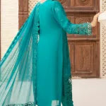 3 pc Teal Green Fancy Chiffon Suit