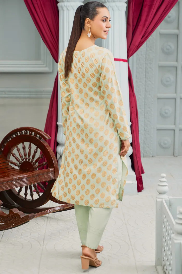 2 Pc Linen Block Prints Chinoise green