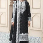 3 pc Black Sharara Suit