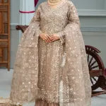 3 pc skin chiffon anghrakha suit