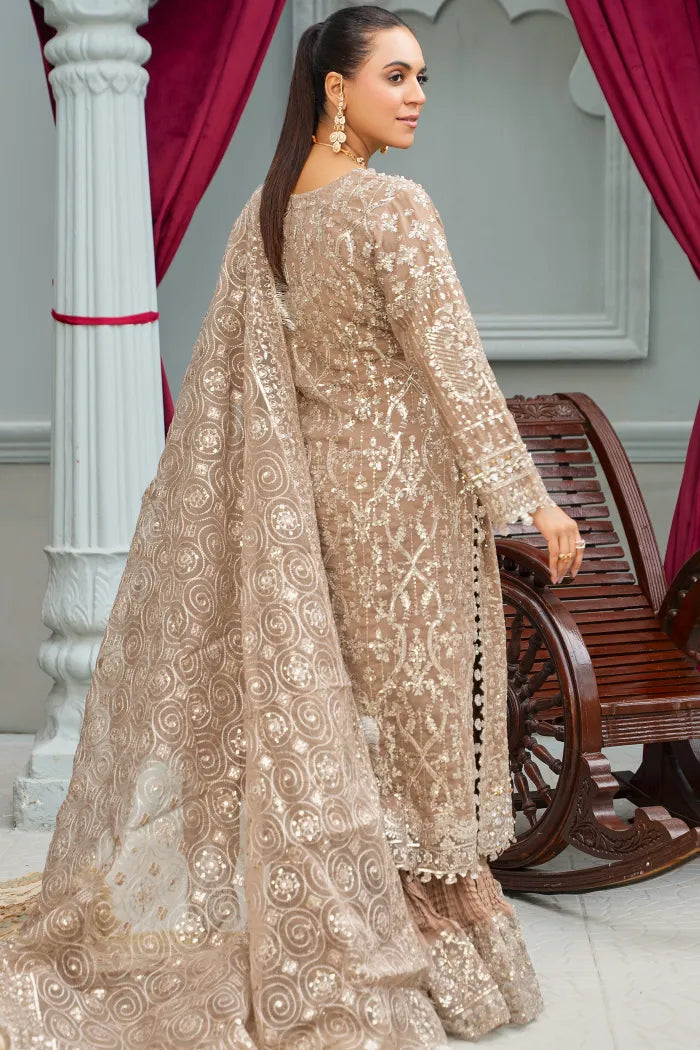 3 pc skin chiffon anghrakha suit