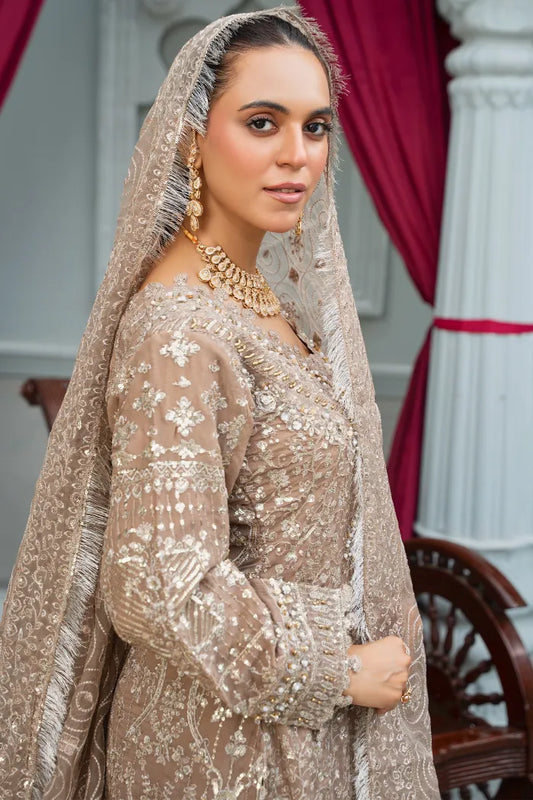 3 pc skin chiffon anghrakha suit